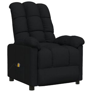 vidaXL Massagestoel stof zwart