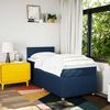 vidaXL Boxspring met matras stof blauw 100x200 cm