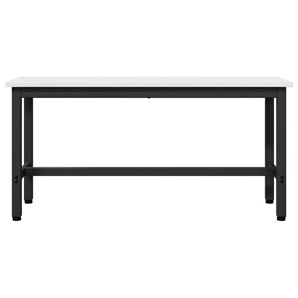 vidaXL Eetbank Wit 100 x 32,5 x 49 cm Massief grenenhout