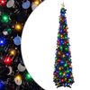 vidaXL Pop-up LED-kerstboom met ster 150 cm 50 LED's PET Zwart