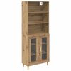 vidaXL Hoge kast Artisan Eiken 69,5 x 32,5 x 180 cm Bewerkt hout