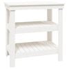 vidaXL Werkbank 78,5x50x80 cm massief grenenhout wit