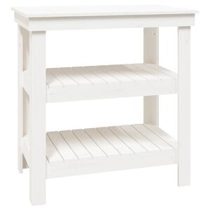 vidaXL Werkbank 78,5x50x80 cm massief grenenhout wit