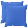vidaXL Kussensloop 2 st HOUTEN Koninklijk Blauw 60 x 60 cm Polyester