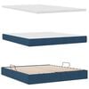 vidaXL Opbergbed met LED met matras Blauw 160 x 200 cm Polyester