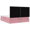 vidaXL Opbergbed met LED met matras met LED Roze 180 x 200 cm Fluweel
