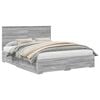 vidaXL Bedframe met lade Grijs Sonoma 160 x 200 cm Bewerkt hout