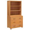 vidaXL Opslagmeubel Set 2 st Bruin 80 x 50 x 160 cm Massief Eikenhout