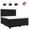vidaXL Boxspring met matras fluweel zwart 180x200 cm
