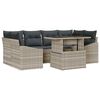 vidaXL Tuin Sofa Set 7 st Lichtgrijs poly rattan
