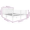 vidaXL Bedframe massief hout wit 180x200 cm