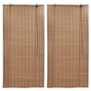 vidaXL Rolgordijnen 2 st 80x160 cm bamboe bruin
