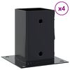vidaXL Spokkels vierkant 4 st 81x81 mm gepoedercoat staal antraciet