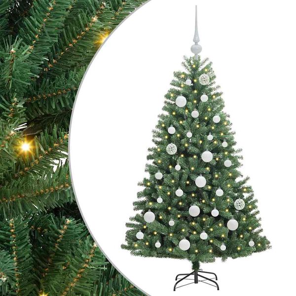 vidaXL Kunstmatige Inklapbare Kerstboom Groen 120 cm PVC en Metaal