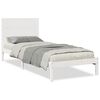 vidaXL Bedframe extra lang zonder matras massief hout wit 100x220 cm
