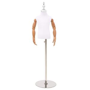 vidaXL Verstelbare 120-157 cm Mannequin met Basis Uniseks PP Wit