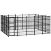 vidaXL Hondenkennel 18,43 m&sup2; staal