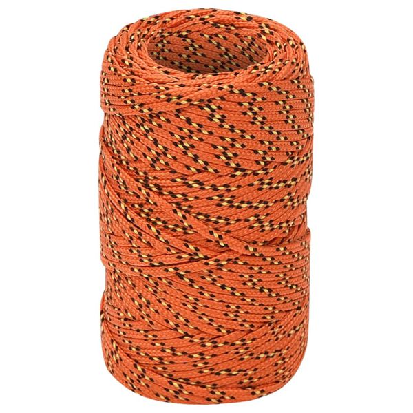 vidaXL Boottouw 2 mm 25 m polypropyleen oranje