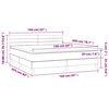 vidaXL Boxspring met matras en LED fluweel donkerblauw 160x200 cm