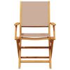 vidaXL Tuinstoelen 6 st inklapbaar stof en massief hout taupe