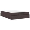 vidaXL Bedframe met matras 2 st Tan Stof