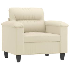 vidaXL Fauteuil 60 cm kunstleer cr&egrave;mekleurig