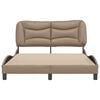 vidaXL Bedframe zonder matras "Hvar" kunstleer cappucinnokleurig 140x190 cm