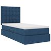 vidaXL Opslag bed met matras met matras Blauw 90 x 190 cm Polyester