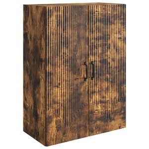 vidaXL Wandkast Gerookt eiken 66 x 34,5 x 90 cm Bewerkt hout