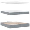 vidaXL Ottoman bed met matrassen 200x200cm stof lichtgrijs