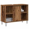 vidaXL Badkamer Kast met plank Oud Hout 80 x 33 x 60 cm Bewerkt hout