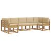 vidaXL Buiten bankenset 7 st Wit en Beige