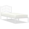 vidaXL Bedframe met hoofdbord metaal wit 80x200 cm