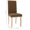 vidaXL Eetkamerstoelen 2 st stof bruin
