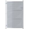 vidaXL Tuinpoort 85 x 144 cm Roestvrij staal zilver Vergrendelbaar