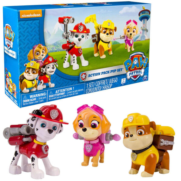 Paw Patrol Actieset puppy's Marshall/Skye/Rubble