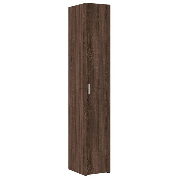vidaXL Hoge kast 30x42,5x185 cm bewerkt hout bruin eikenkleurig