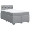 vidaXL Boxspring met matras stof lichtgrijs 120x200 cm