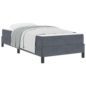 vidaXL Boxspringbed met matras Donkergrijs 80 x 210 cm Stof