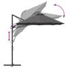 vidaXL Tuin Cantilever Parasol Antraciet 372 x 198 x 243 cm