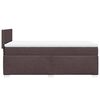 vidaXL Boxspring met matras stof donkerbruin 90x200 cm