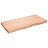vidaXL Wandschap 100x50x(2-6)cm behandeld massief eikenhout lichtbruin