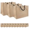 vidaXL Jute handtassen 50 Naturel en Zwart 42 x 33 x 19 cm