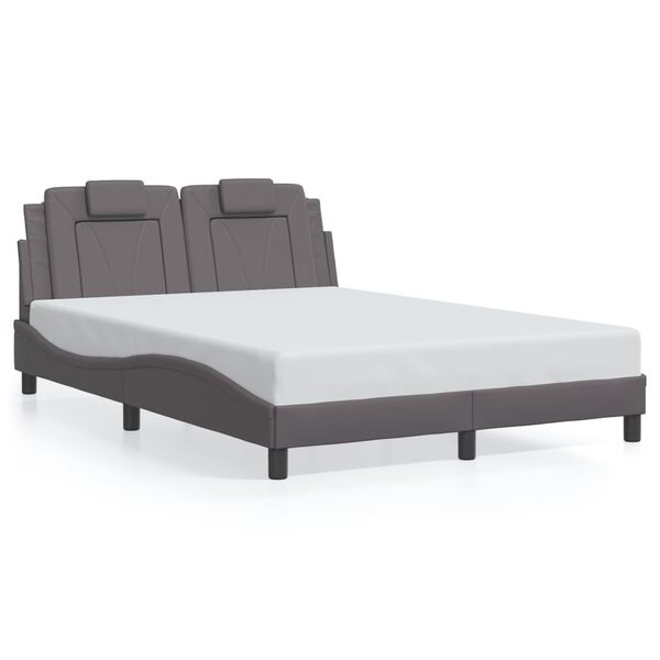 vidaXL Bedframe "Viana" zonder matras kunstleer grijs 140x200 cm