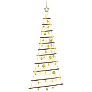vidaXL Hangende kerstboom met ballen 150 cm 80 LED's Warmwit