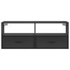 vidaXL Tv-meubel 100x31x39,5 cm bewerkt hout en metaal zwart