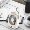 Perel Ventilator USB draagbaar cr&egrave;me en wit