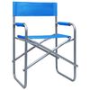 vidaXL Regisseursstoelen 2 st staal blauw