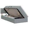 vidaXL Opbergbed met matras Lichtgrijs 100 x 200 cm fluweel
