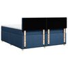 vidaXL Boxspring met matras stof blauw 200x200 cm